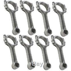 Small Block Chevy SBC 350 5140 Steel I-Beam Connecting Rods, 5.7 Inch, Press Pin