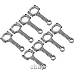 Small Block Chevy SBC 350 5140 Steel I-Beam Connecting Rods, 5.7 Inch, Press Pin