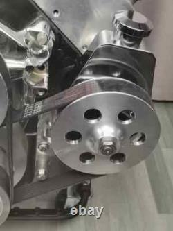 Small Block Chevy SBC 350 Serpentine Pulley Conversion Kit For Camel Hump Heads