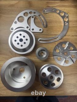 Small Block Chevy Serpentine Belt Kit With Brackets Pulleys Alternator Steering