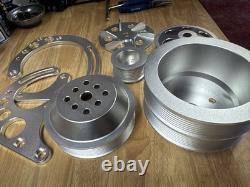 Small Block Chevy Serpentine Belt Kit With Brackets Pulleys Alternator Steering