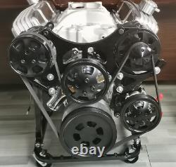 Small Block Chevy Serpentine Complete Kit Front Drive SBC 305 350 For LWP