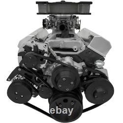 Small Block Chevy Serpentine Conversion Long Water Pump March SBC 350 383 BLACK