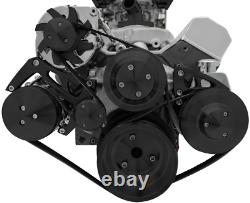Small Block Chevy Serpentine Conversion Long Water Pump March SBC 350 383 BLACK