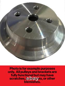 Small Block Chevy Serpentine Conversion New Steel Bracket Billet Pulley SBC 350