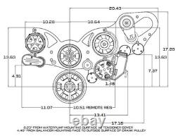 Small Block Chevy Serpentine Conversion PROCHARGER COMPATIBLE SBC 350 P1SC D1SC