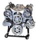 Small Block Chevy Serpentine Engine Pulleys/Bracket Kit Short Water Pump CNC