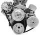 Small Block Chevy Serpentine Kit SBC NEW 350 PS ALT POWDER COAT Deluxe Billet