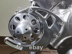 Small Block Chevy Serpentine Pulley Conversion Kit 283 327 350 PS ALT LWP withBelt