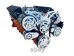 Small Block Chevy Serpentine Pulley Conversion Kit ALT PS A/C SBC 283 350 400