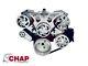 Small Block Chevy Serpentine Pulley Conversion Kit ALT PS A/C SBC Triangles 2