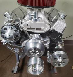 Small Block Chevy Serpentine Pulley Conversion Kit ALT PS Long WP SBC LWP Belts