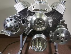 Small Block Chevy Serpentine Pulley Conversion Kit Power Steering SBC 350 400