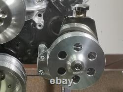 Small Block Chevy Serpentine Pulley Conversion Kit Power Steering SBC 350 400