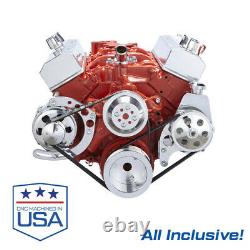 Small Block Chevy Serpentine System ALL INCLUSIVE 283 302 305 327 350 SBC Kit