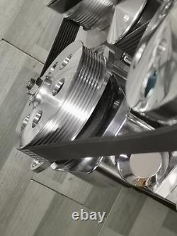 Small Block Chevy Serpentine System ALL INCLUSIVE 350 SBC Kit with 8 Rib Belts