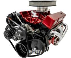 Small Block Chevy Serpentine Sytem AC PS ALT Black Sport Track SBC Long 350 383
