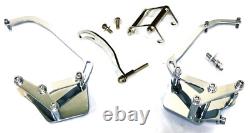 Small Block Chevy Short Water Pump CHROME Alternator AC Steering Pump Brackets