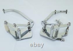 Small Block Chevy Short Water Pump CHROME Alternator AC Steering Pump Brackets