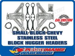 Small Block Chevy Stainless Steel Hugger Headers SBC Street Hot Rat Rod