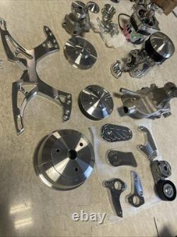 Small Block Chevy Style Track All inclusive Serpentine System SBC 350 383 6 Rib