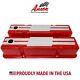 Small Block Chevy Tall Red Valve Covers NEW Custom Billet Top Engravable