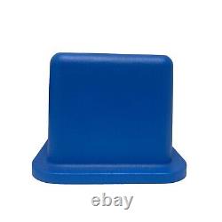 Small Block Chevy Tall Stroker Valve Covers F-U Skeleton Billet Top Blue