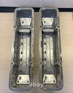 Small Block Chevy Tall Style Valve Covers (2). Chevrolet Logo/red Bowtie