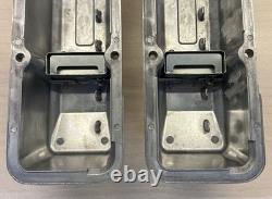 Small Block Chevy Tall Style Valve Covers (2). Chevrolet Logo/red Bowtie