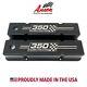 Small Block Chevy Tall Valve Covers (Black) 350 Cubic Inches Logo Ansen USA