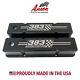 Small Block Chevy Tall Valve Covers (Black) 383 Cubic Inches Logo Ansen USA