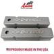 Small Block Chevy Tall Valve Covers Raised Chevrolet Bowtie Logo Bead Blast