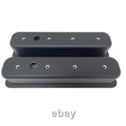 Small Block Chevy Tall Vortec Center Bolt Valve Cover, Black, Custom Engravable