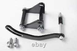 Small Block Chevy V-Belt 2 Groove Long Water Pump Pulley Kit Black Steel SBC 350