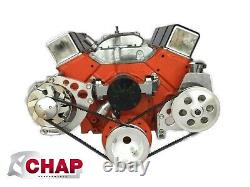 Small Block Chevy V-Belt Kit Electric Water Pump SBC EWP LWP 283 327 350 400 2