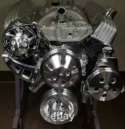 Small Block Chevy V-Belt Kit Long Water Pump SBC LWP 283 327 350 400