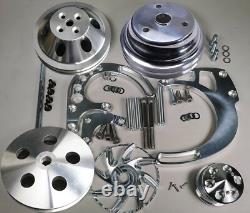 Small Block Chevy V-Belt Kit SBC 283 302 305 350 400 Long Water Pump LWP