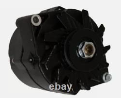 Small Block Chevy V Pulley Black Kit SBC 350 PS Pump & ALT & Long Water Pump