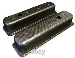 Small Block Chevy Valve Covers Mr Gasket 6870G Hydro Dipped Carbon Fiber