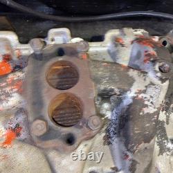 Small Block Chevy Vintage Cast-Iron Two Barrel Intake Manifold Cleaned Excellent