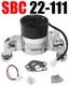 Small Block Chevy electric water pump Frostbite 22-111 35gpm Flow Rate Polished