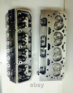 Small Block Chevy loaded V 8 Cylinder Heads SBC 350 327 200cc straight PLUGS