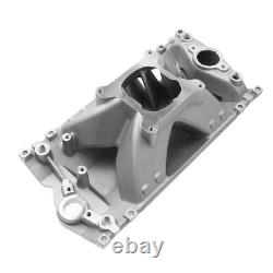 Small Block High Rise Intake Manifold for Chevy 350 Aluminum Vortec Single Plane