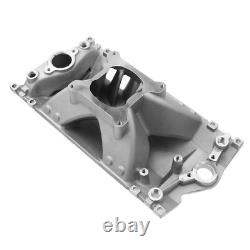 Small Block High Rise Intake Manifold for Chevy 350 Aluminum Vortec Single Plane