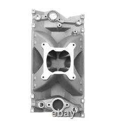 Small Block High Rise Intake Manifold for Chevy 350 Aluminum Vortec Single Plane