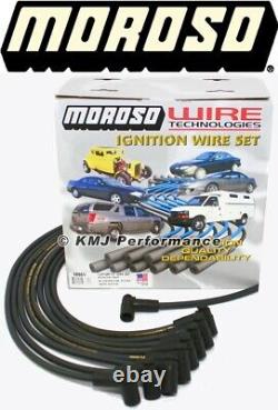 Small Block SBC Chevy 305 350 400 HEI Distributor & Moroso Wires 90 Black Kit