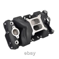 Small Block SBC Chevy 350 400 Dual Plane Satin Aluminum Intake Manifold 1955-95