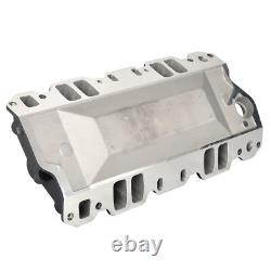 Small Block SBC Chevy 350 400 Dual Plane Satin Aluminum Intake Manifold 1955-95
