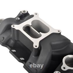 Small Block SBC Chevy 350 400 Dual Plane Satin Aluminum Intake Manifold 1955-95