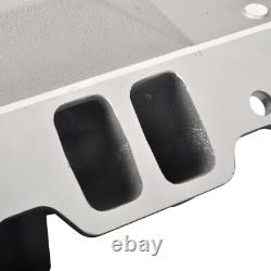 Small Block SBC Chevy 350 400 Dual Plane Satin Aluminum Intake Manifold 1955-95